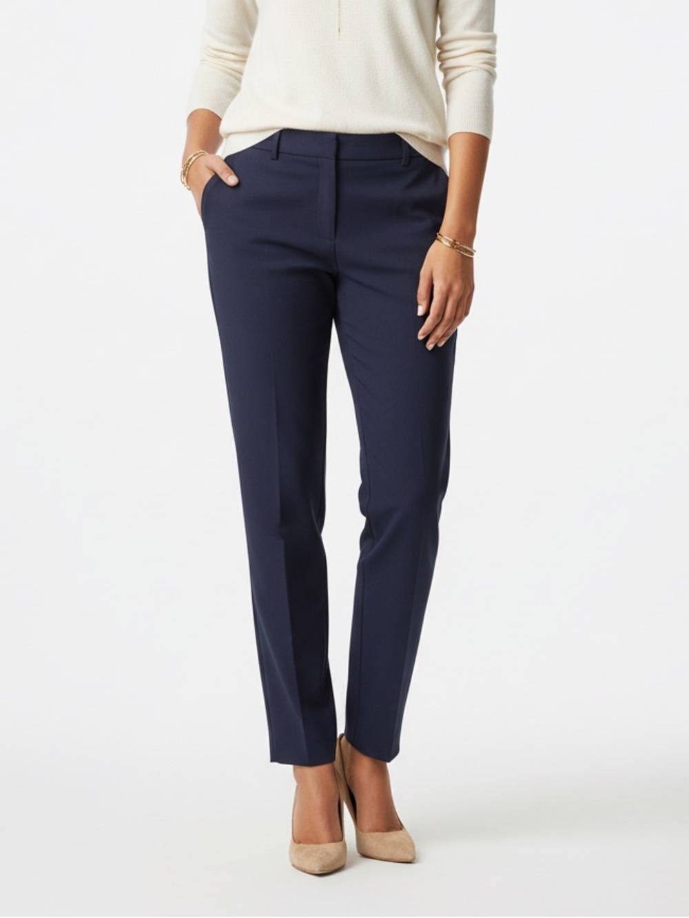 Reiss Women's Navy Skinny Tailored Pants